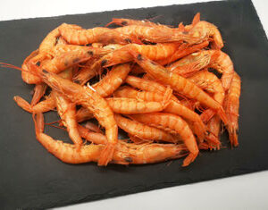 Plato de gamba cocida