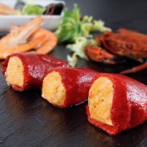 Pimientos rellenos de marisco